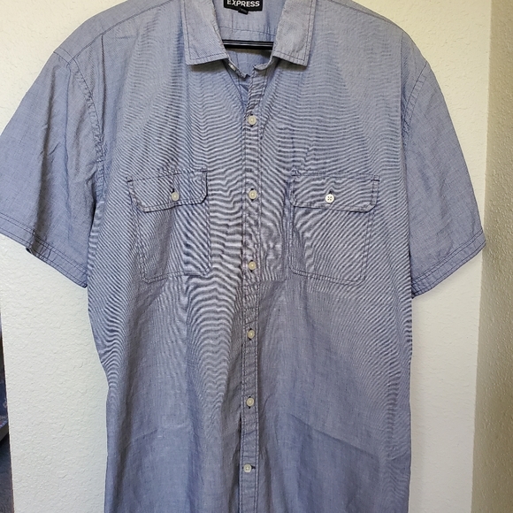 Men's gray XXL Express collared shirt - Picture 4 of 5